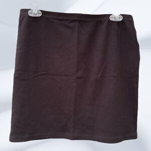 Verdusa Black Stretch Pull on Mini Cotton Elastane Skirt NWT Women's Size XL